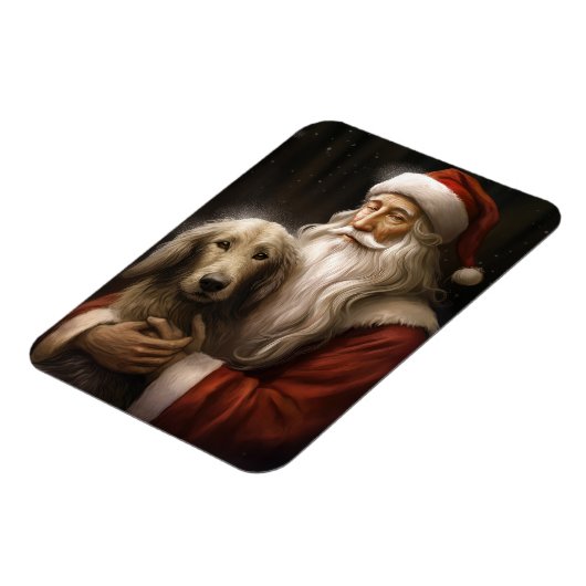 Magnet Flexible La hache afghane avec le Père Noël Festif Noël (Côté Gauche)