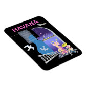 Magnet Flexible La Havane, Nuits de danse, Vintage (Côté Droit)