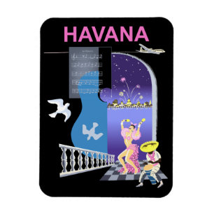 Magnet Flexible La Havane, Nuits de danse, Vintage