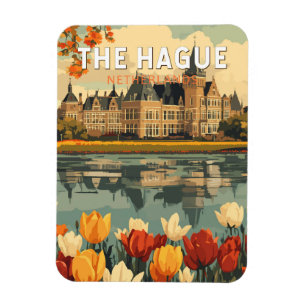 Magnet Flexible La Haye Pays-Bas Travel Art Vintage