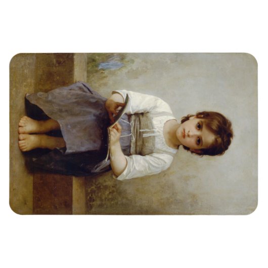 Magnet Flexible ""La leçon difficile" de William Bouguereau (Horizontal)