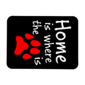 Magnet Flexible La maison est l'endroit où se trouve l'empreinte d (Horizontal)