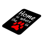 Magnet Flexible La maison est l'endroit où se trouve l'empreinte d (Côté Gauche)