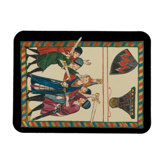 Magnet Flexible La Mort De Reinmar von Brennenberg Art Médiéval (Horizontal)