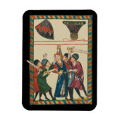 Magnet Flexible La Mort De Reinmar von Brennenberg Art Médiéval (Vertical)