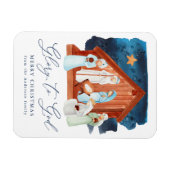 Magnet Flexible La Nativité de l'aquarelle Gloire à Dieu Non-Photo (Horizontal)