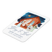 Magnet Flexible La Nativité de l'aquarelle Gloire à Dieu Non-Photo (Côté Gauche)