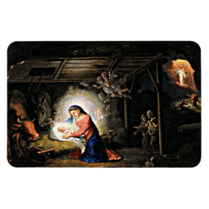 Magnet Flexible La Nativité du Christ, peinture d'art