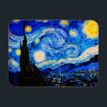 Magnet Flexible La nuit étoilée par Vincent Van Gogh<br><div class="desc">Vincent Van Gogh La Nuit Étoile. Il s'agit d'un ancien chef-d'oeuvre du peintre-maître néerlandais Vincent Van Gogh.Cette peinture de paysage d'art raffiné a une belle,  vibrante,  couleur saturée. Vincent Van Gogh était un peintre impressionniste de poste hollandais. Cette image est du domaine public</div>