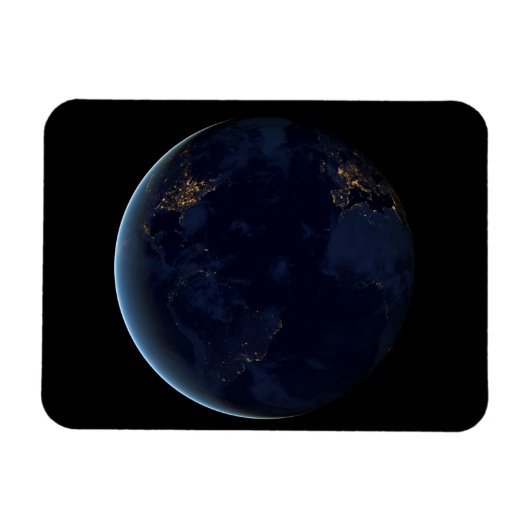 Magnet Flexible La nuit, lumière de la ville terrestre (Horizontal)