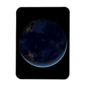 Magnet Flexible La nuit, lumière de la ville terrestre (Vertical)