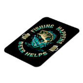Magnet Flexible La pêche arrive. La bière aide! (Côté Gauche)