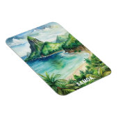 Magnet Flexible La peinture aquarelle du parc national des Samoa (Côté Droit)
