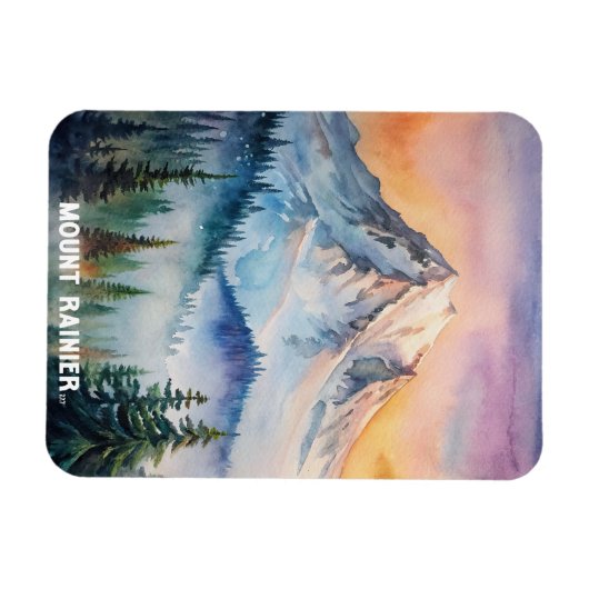 Magnet Flexible La peinture aquarelle du parc national du Mont-Rai (Horizontal)