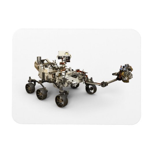 Magnet Flexible La Persévérance Mars Rover Sur Arrière - plan Blan (Horizontal)