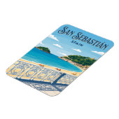 Magnet Flexible La plage de La Concha en Espagne (Côté Gauche)
