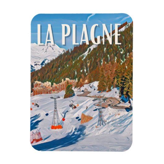 Magnet Flexible La Plagne Station de ski (Vertical)