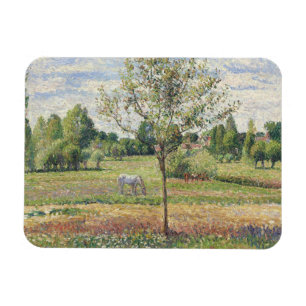 Magnet Flexible La Prairie au cheval gris, Eragny, Peinture à l'hu