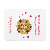 Magnet Flexible La première Saint-Valentin de bébé (Horizontal)