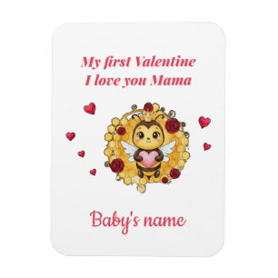 Magnet Flexible La première Saint-Valentin de bébé
