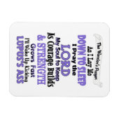 Magnet Flexible La prière du guerrier...Lupus (Horizontal)