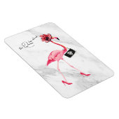 Magnet Flexible La Reine A Retraité Classy Chic Flamant rose Rose (Côté Droit)