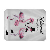Magnet Flexible La retraite nous va bien ! Flamant rose chic et cl (Horizontal)