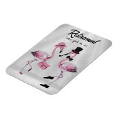 Magnet Flexible La retraite nous va bien ! Flamant rose chic et cl (Côté Gauche)