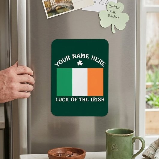 Magnet Flexible La Saint-Patrick Drapeau de l'Irlande Nom personna