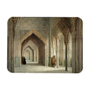 Magnet Flexible La salle de cour d'Alhambra, Grenade, 1853 (allum