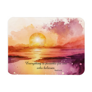 Magnet Flexible La série de plage à l'aquarelle Design 3