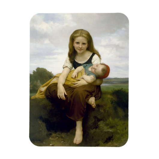 Magnet Flexible La soeur aînée par William-Adolphe Bouguereau (Vertical)