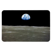 Magnet Flexible La Terre de Lune dans l'espace noir (Horizontal)