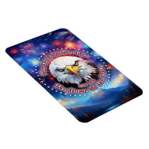 Magnet Flexible La Terre Des Hommes Libres Feu D'artifice Aigle Br
