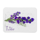 Magnet Flexible La Terre parle en Fleurs violettes peintes (Horizontal)