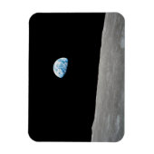 Magnet Flexible La Terre S'Élève Au-Dessus De L'Horizon Lunaire. (Vertical)