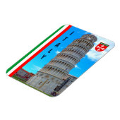 Magnet Flexible La Tour De Pise Et Le Drapeau Italien (Côté Gauche)