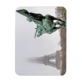Magnet Flexible La tour Eiffel et la statue de Bir-hakeim par jour (Vertical)