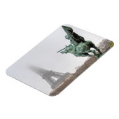 Magnet Flexible La tour Eiffel et la statue de Bir-hakeim par jour (Côté Gauche)