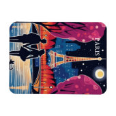 Magnet Flexible La Tour Eiffel, point de repère de Paris (Horizontal)