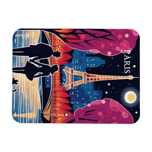 Magnet Flexible La Tour Eiffel, point de repère de Paris (Horizontal)