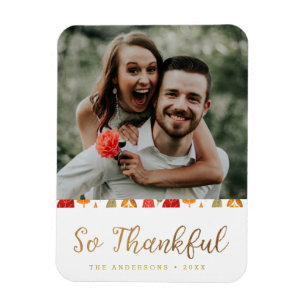 Magnet Flexible La Typographie De Thanksgiving
