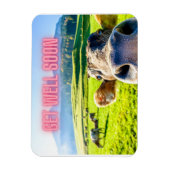 Magnet Flexible La vache drôle va bien bientôt (Vertical)