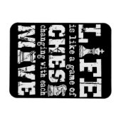 Magnet Flexible la vie est comme un jeu d'échecs - changer avec ch (Horizontal)
