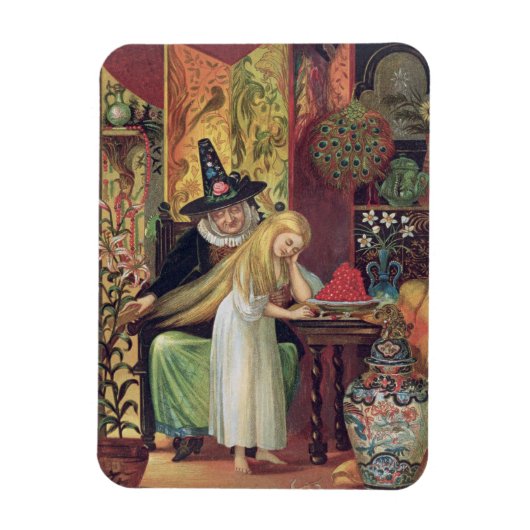 Magnet Flexible La Vieille Sorcière peignant les cheveux de Gerda (Vertical)