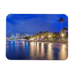 Magnet Flexible La ville de Waikiki à l'aube