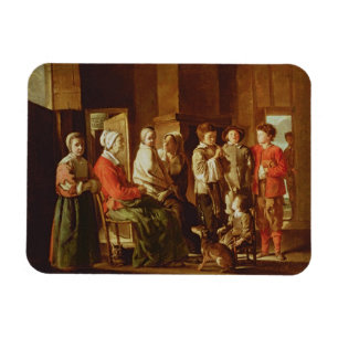 Magnet Flexible La visite à la grand-mère (huile sur la toile)