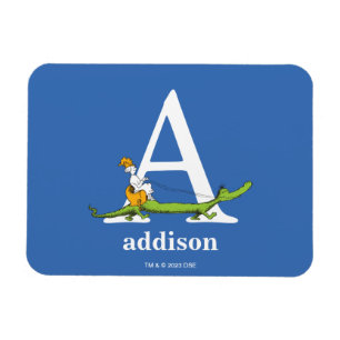 Magnet Flexible L'ABC de Dr Seuss : Lettre A - Blanc   Ajoutez vot