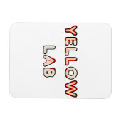 Magnet Flexible labo jaune Canadien-Drapeau dans le nom (Horizontal)