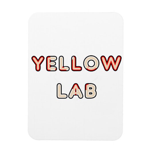 Magnet Flexible labo jaune Canadien-Drapeau dans le nom (Vertical)